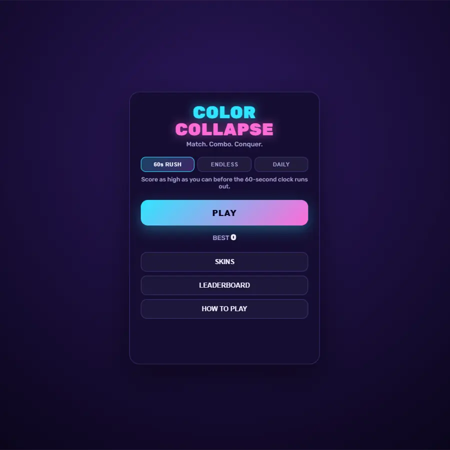 Color Collapse - Mini game free online